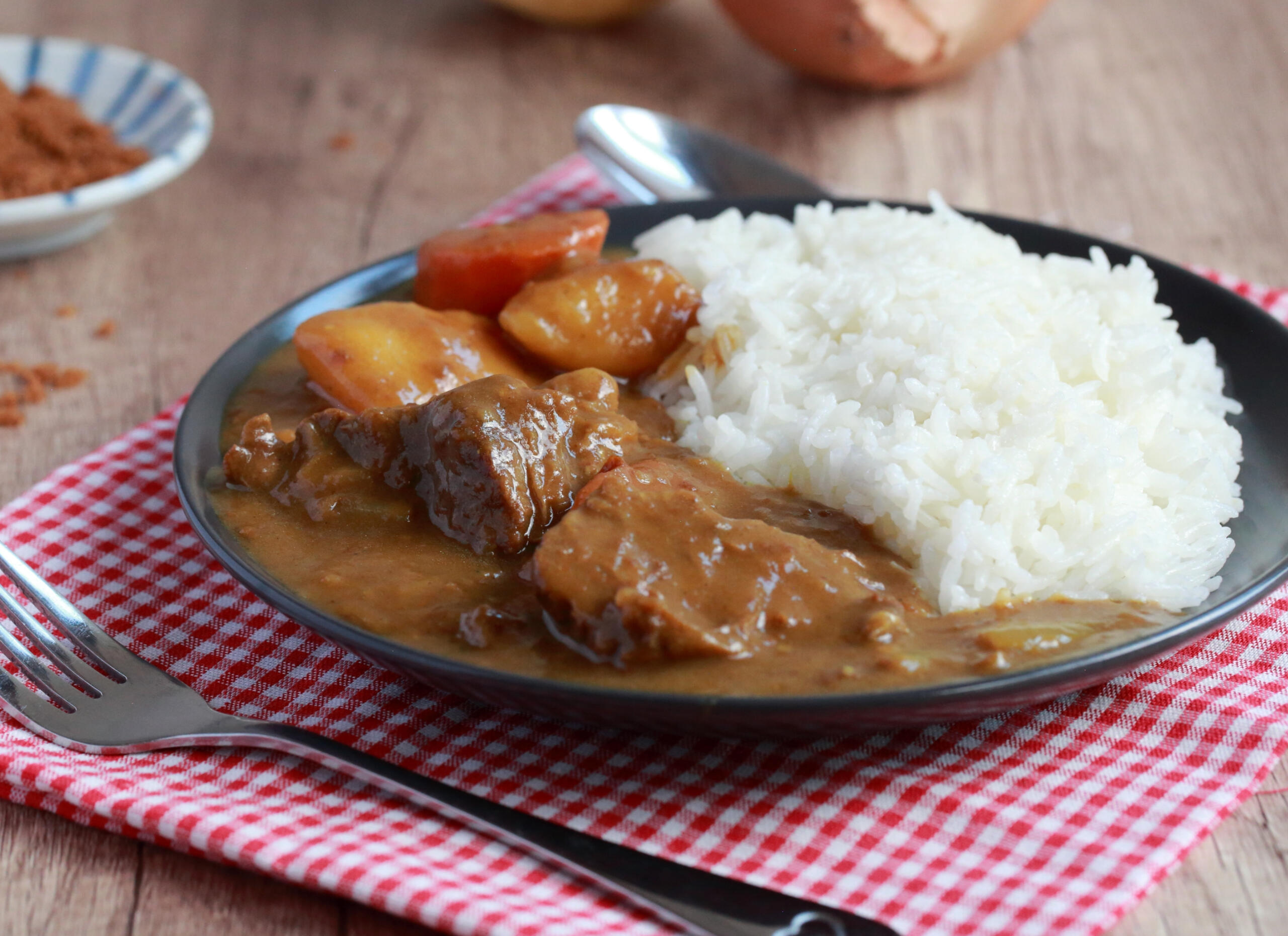 food photography - curry beef brisket rice food photography - Curry beef brisket rice